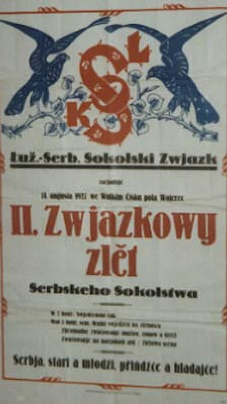 Plakat za 2. towarstwowu zhromadźiznu 1927 we Wulkim Ćisku