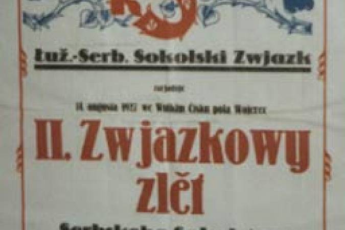 Plakat k II. zwjazkowemu zlětej 1927 we Wulkim Ćisku