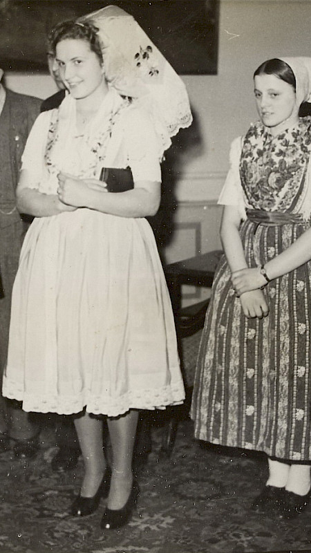 Serbska delegacija pla prezidenta NDR Wilhelma Piecka, 1950; fotograf: Kurt Hajna, © Serbski kulturny archiw pśi Serbskem instituśe