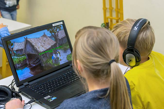 Sorbisches Computerspiel. Foto: Michaela Rehor