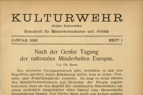 Titelblatt der Zeitschrift 