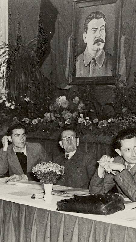 Working Presidium of the 3rd Assembly of Domowina, 9 October 1952. Photo: Georg Just, Sorbian Institute.