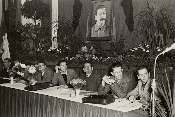 Working Presidium of the 3rd Assembly of Domowina, 9 October 1952. Photo: Georg Just, Sorbian Institute.