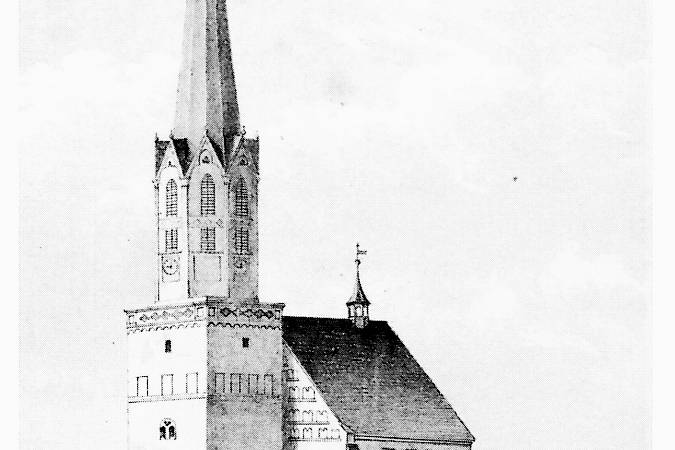 po 1850: přitwarjej buštej wotstronjenej, serbska a němska wosada hromadźe w měšćanskej cyrkwi, nowa stanowa třěcha, w kuli tež serbskej knize a serbskej nowinje
